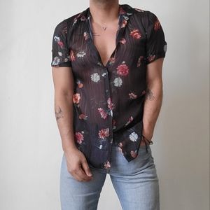 Zara Floral Print Button Down